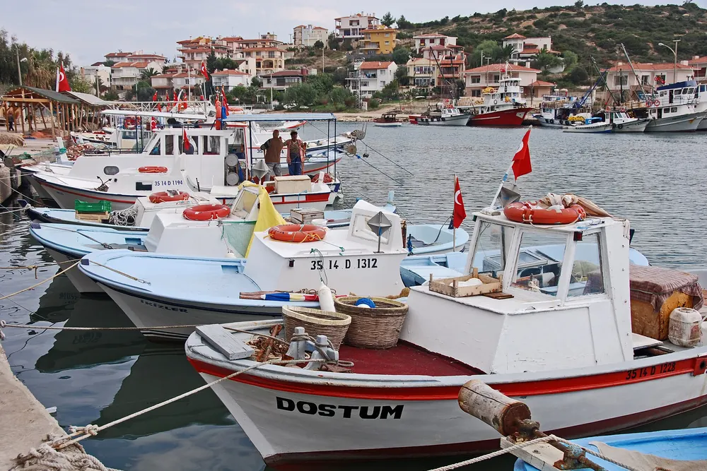Dalyan sahilinde balıkçı tekneleri