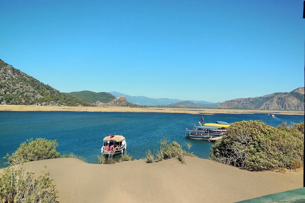 Dalyan Deltası'nın kuş bakışı görünümü, Ortaca