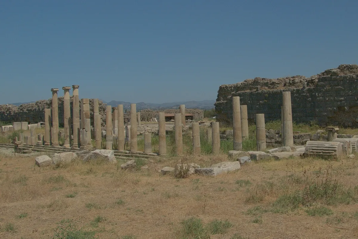 Magnesia ad Maeandrum'daki Zeus Sosipolis Tapınağı'nın sütun kalıntıları