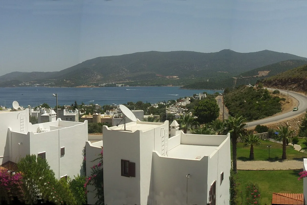 Torba yakınlarında Bodrum yarımadası manzarası
