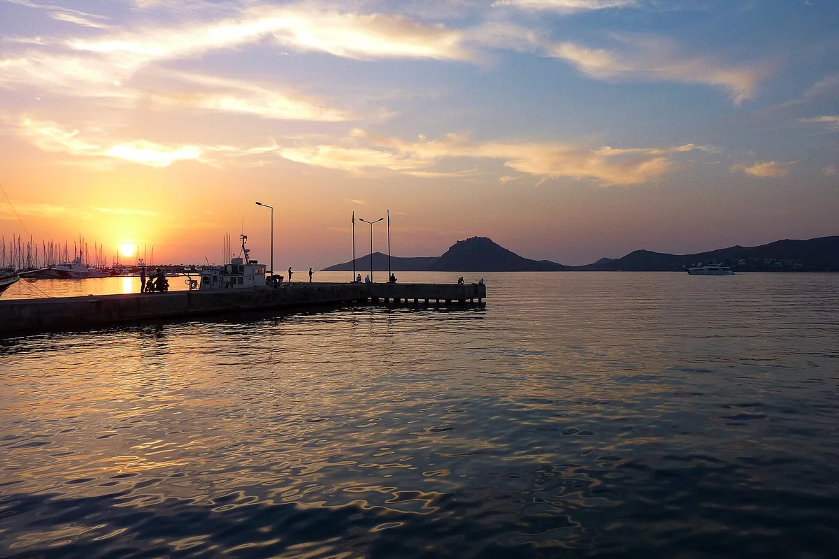 Yalıkavak marina çevresinde gün batımı
